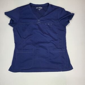 Women's Blue V-Neck Top